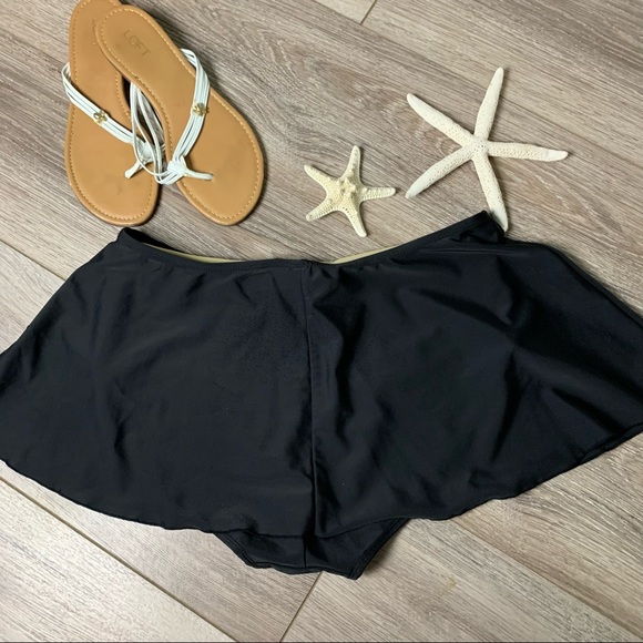Shores Shapes black bathing suit skirt bottoms only size 12 modest - Picture 6 of 16